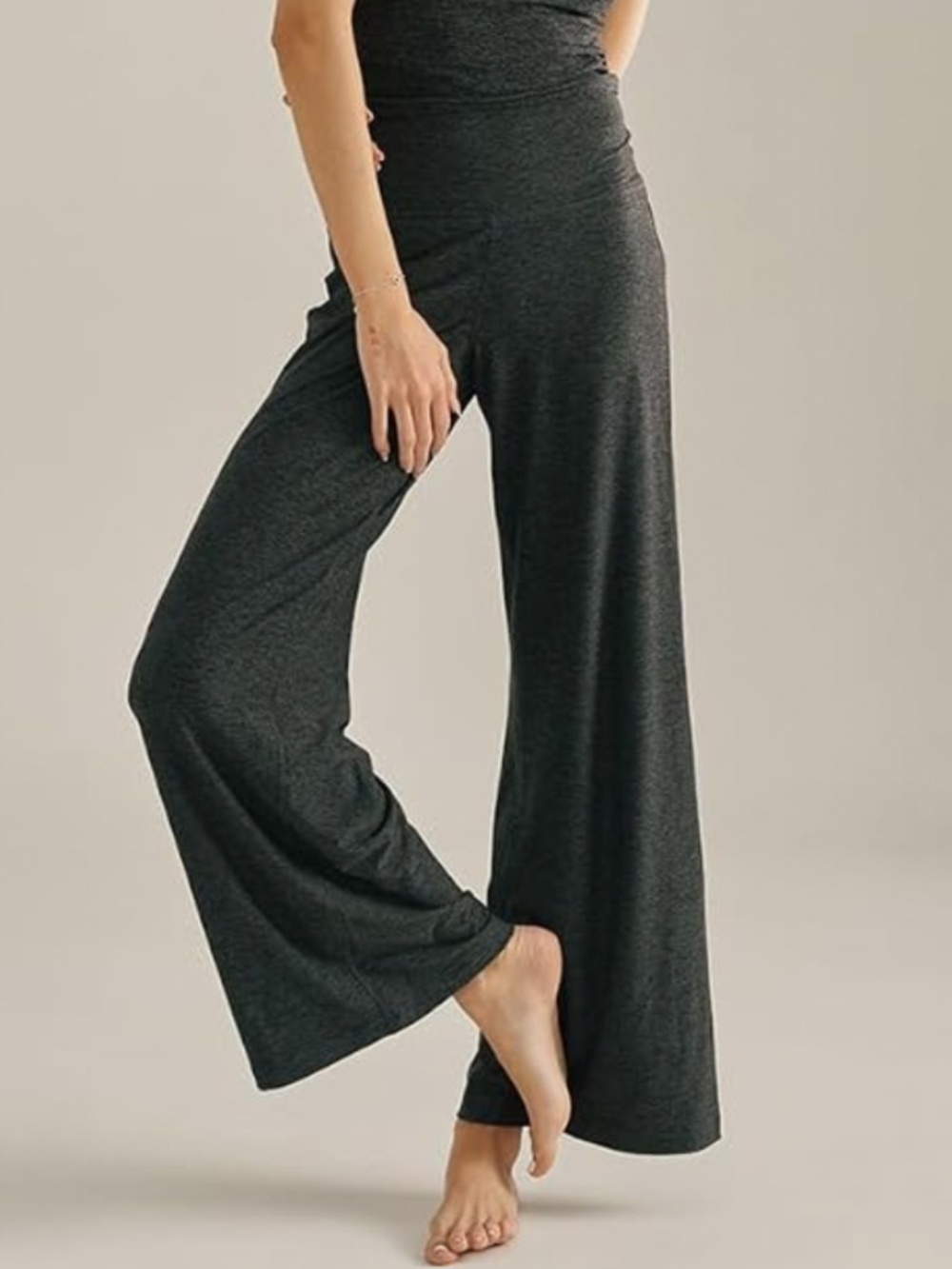 NWT Outdoor Voices Cloud Knit Wide Leg Pant High Rise Drawstring Stretch Leisure